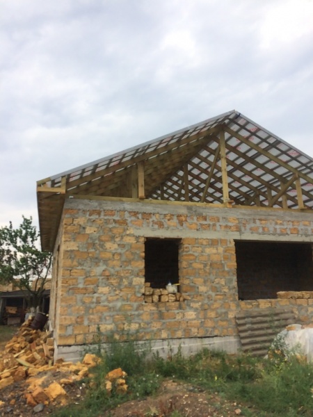 Завершение строительства дома из ракушняка